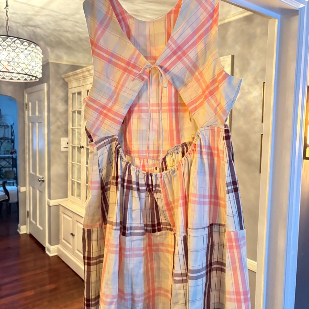 NWT Anthropologie LyreBird Sleeveless Plaid Nap Mini Dress. Size L - Picture 9 of 13